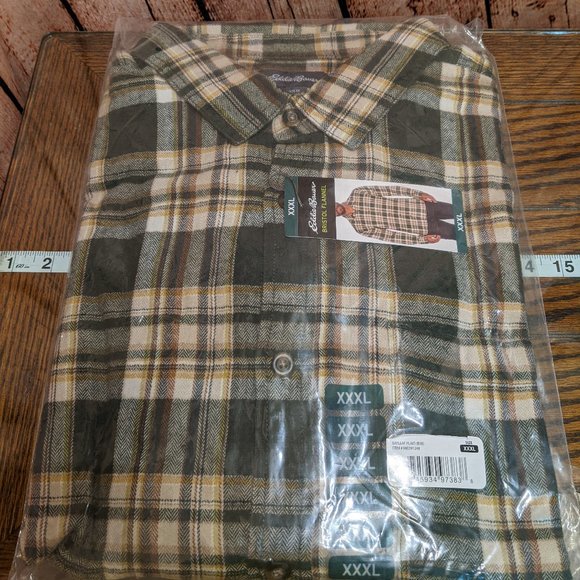 Eddie Bauer Bristol Flannel Relaxed Open Fit 100% Cotton Size XXXL NEW WITH TAGS - Picture 3 of 8